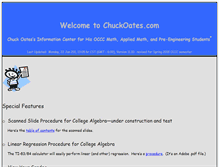 Tablet Screenshot of chuckoates.com